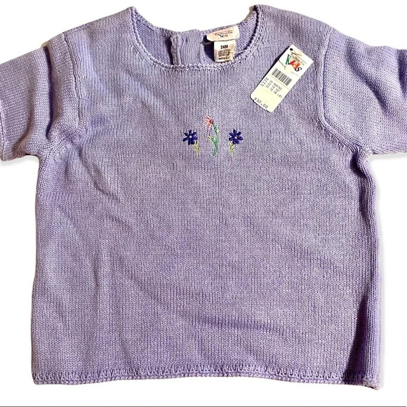 TALBOTS KIDS NWT GIRLS PURPLE SWEATER TOP SHIRT SIZE 24 MTHS MONTHS - Picture 3 of 6